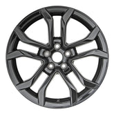 Front view of a Black 18" Ford Fusion wheel replacement 10120 replica rim kstz1007e