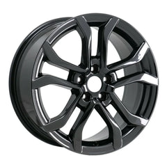 Angle view of a Black 18" Ford Fusion wheel replacement 10120 replica rim kstz1007e