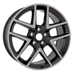 Side view of a Black 18x8" Honda Civic wheel replacement 2022-2023 replica rim ALY95301U46N, 42700T20A72
