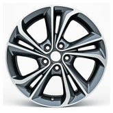 18-inch Buick Encore GX OEM wheel ALY14005U30. Machined face Charcoal rim front view.