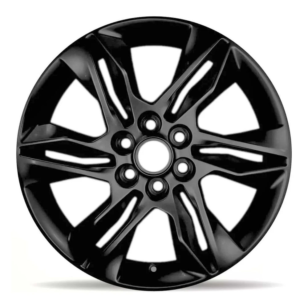 18-inch Chevy Blazer OEM wheel ALY14041U45. Black rim front view.