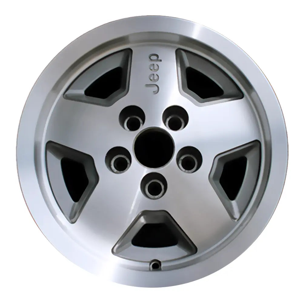 15-in Jeep Wrangler rim ALY01512 1987-1995 Machined Gray OEM Wheels 52003368