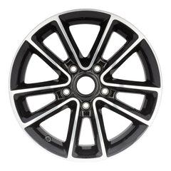 Front view of the 17-inch machined black Dodge Grand Journey wheel replacement 2020-2021 replica rim ALY02399U90N