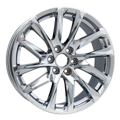 Angle view of the 22-inch Chrome Cadillac Escalade wheel replacement 2021-2023 replica rim ALY04875U85N