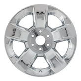 Front view of the 20" Chrome Chevy Silverado wheel replacement 2014-2020 replica rim ALY05651U85N
