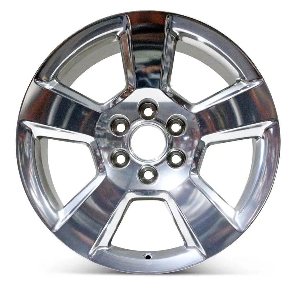 Front view of the 20x9" Polished Chevy Trucks wheel replacement 2014-2020 replica rim ALY05652U80N, 20937764