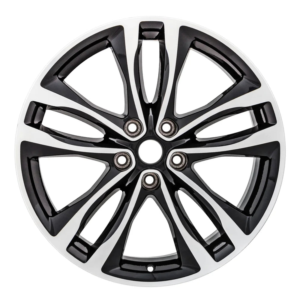 Front view of the 19" Machined Black Chevy Malibu wheel replacement 2018-2024 replica rim ALY05857U46N