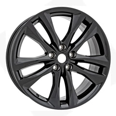 Angle view of the 19" Black Chevy Malibu wheel replacement 2018-2024 replica rim ALY05857U47N