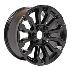 Angle view of the 18 GMC Trucks wheel replacement 2019-2022 black replica rim ALY05909U45N