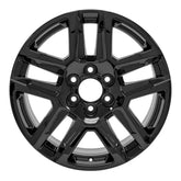 Front view of the black 20" 2019-2023 Chevy Silverado wheel replacement 5913 replica rim 23376225
