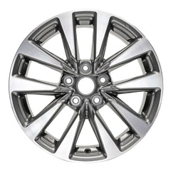 Front view of the 17" 2016-2018 Nissan Altima wheel replacement ALY62719U30N Charcoal replica rim 403009hp1a