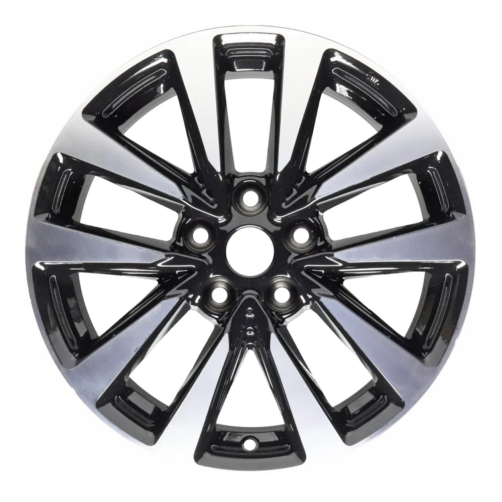 Front view of the 17" 2016-2018 Nissan Altima wheel replacement ALY62719U45N Black replica rim 403004af2a