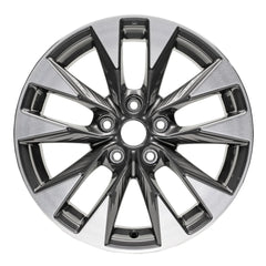 Front view of the 17" 2015-2020 Nissan Sentra wheel replacement ALY62730U35N Charcoal replica rim 403004fu3a
