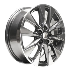 Angle view of the 17" 2015-2020 Nissan Sentra wheel replacement ALY62730U35N Charcoal replica rim 403004fu3a
