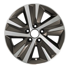 16-inch Honda Civic OEM wheel ALY63159U30. Charcoal rim front view.