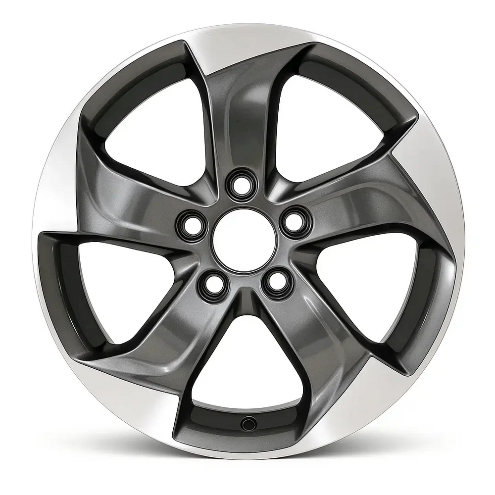 17-inch Honda HRV OEM wheel ALY64075U35. Charcoal rim front view.
