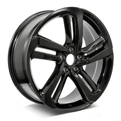 Angle view of the 19x8.5" Honda Accord Sport wheel replacement 2018-2022 Gloss Black replica rim ALY64127U46N part 42700TVAA94
