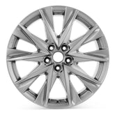 Front view of the 19" 2019-2021 Mazda CX5 wheel replacement ALY64249U79N Hypersilver replica rim 9965117090