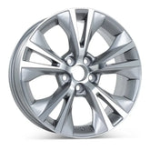 Angle view of the 18x7.5" Toyota Highlander wheel replacement 2014-2019 replica rim ALY75162U10N, 426110E260