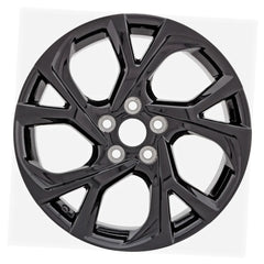 Front view of the 18x7 Black 2021-2022 Toyota C-HR replica rim ALY75224U46N. Wheel replacement part 4261110360
