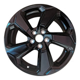 Front view of the 18x7 Black 2019-2021 Toyota Rav4 replica rim ALY75242U45N. Wheel replacement part 4261A0R060