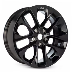 side view of a 20x8 inch Jeep Wrangler rim ALY09262U46 Black OEM wheels for sale 6YZ48TRMAA