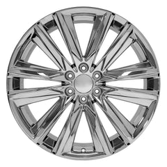 Front view of a 24x10 replacement Chrome wheel for GMC Trucks replica rim 9511137