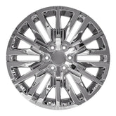 Front view of a 22x9 Chrome wheel replacement for Cadillac Escalade replica rim 9511414