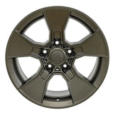 Front view of a 17x8.5 Bronze wheel replacement for Jeep Wrangler replica rim 9511044