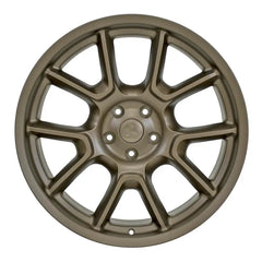 Front view of a 22x9.5 Bronze wheel replacement for Jeep Grand Cherokee replica rim 9511075