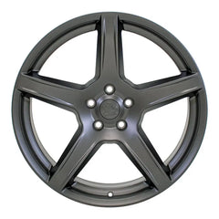 Front view of a 22x9.5 Gunmetal wheel replacement for Jeep Grand Cherokee replica rim 9511011