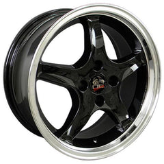17" Black Machined wheel replacement for Ford Mustang 1979-1993. Replica Rim 8181859