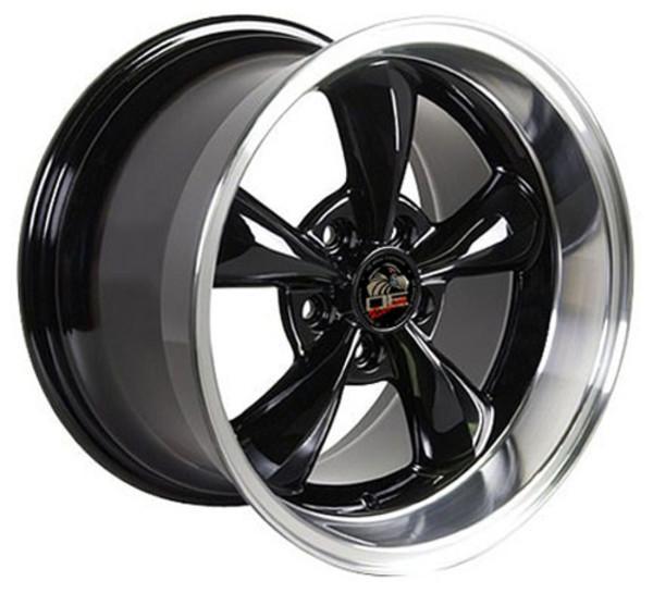 17" Black Machined wheel replacement for Ford Mustang 1994-2004. Replica Rim 8181831