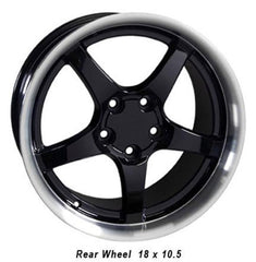 18" Black Machined wheel replacement for Pontiac Firebird 1993-2002. Replica Rim 5910212