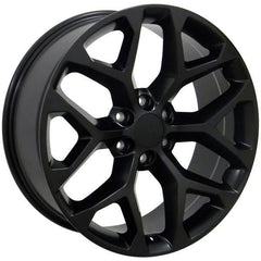 20" Matte Black wheel replacement for Chevy C2500 1988-2000. Replica Rim 9489806