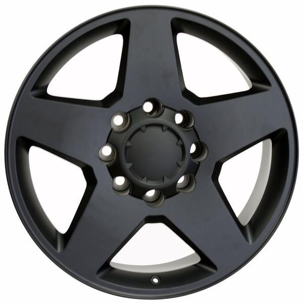 20" Matte Black wheel replacement for Chevy C3500 1988-2000. Replica Rim 9482437