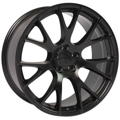 22" Satin Black wheel replacement for Chrysler Aspen 2007-2009. Replica Rim 9506585