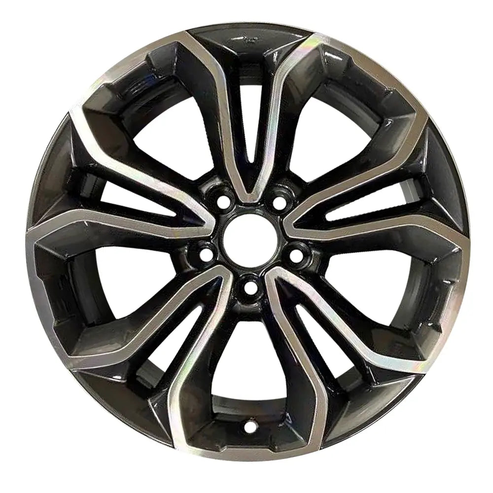 Front view of the 18x7.5" Honda CRV wheel replacement 2020-2022 replica rim ALY63161U30N, 42700TLAL63, 42700TLAL64