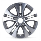 Front view of the 16x7" Honda Accord wheel replacement 2013-2015 replica rim ALY64046U30N, 42700T2AA71, T2A16070A