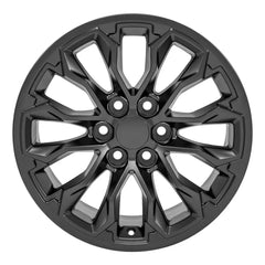 Front view of a 17x8 Black wheel replacement for Chevy Colorado replica rim 9510956