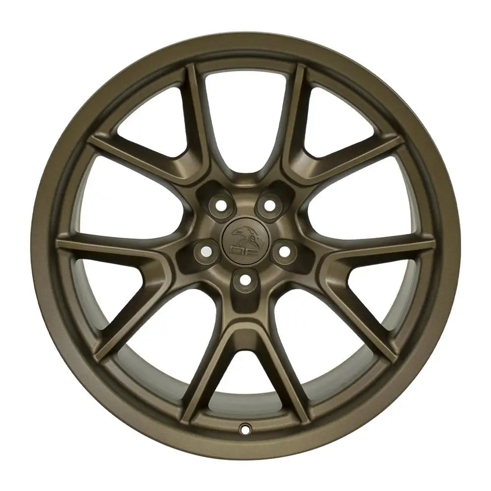 Front view of a 20x9 Bronze wheel replacement for Dodge Charger replica rim 9511066