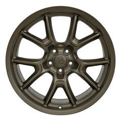 Front view of a 20x11 Bronze wheel replacement for Dodge Charger replica rim 9511072