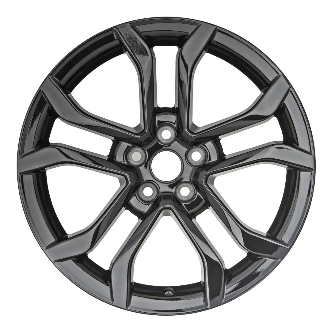 Front view of a Black 18" Ford Fusion wheel replacement 10120 replica rim kstz1007e