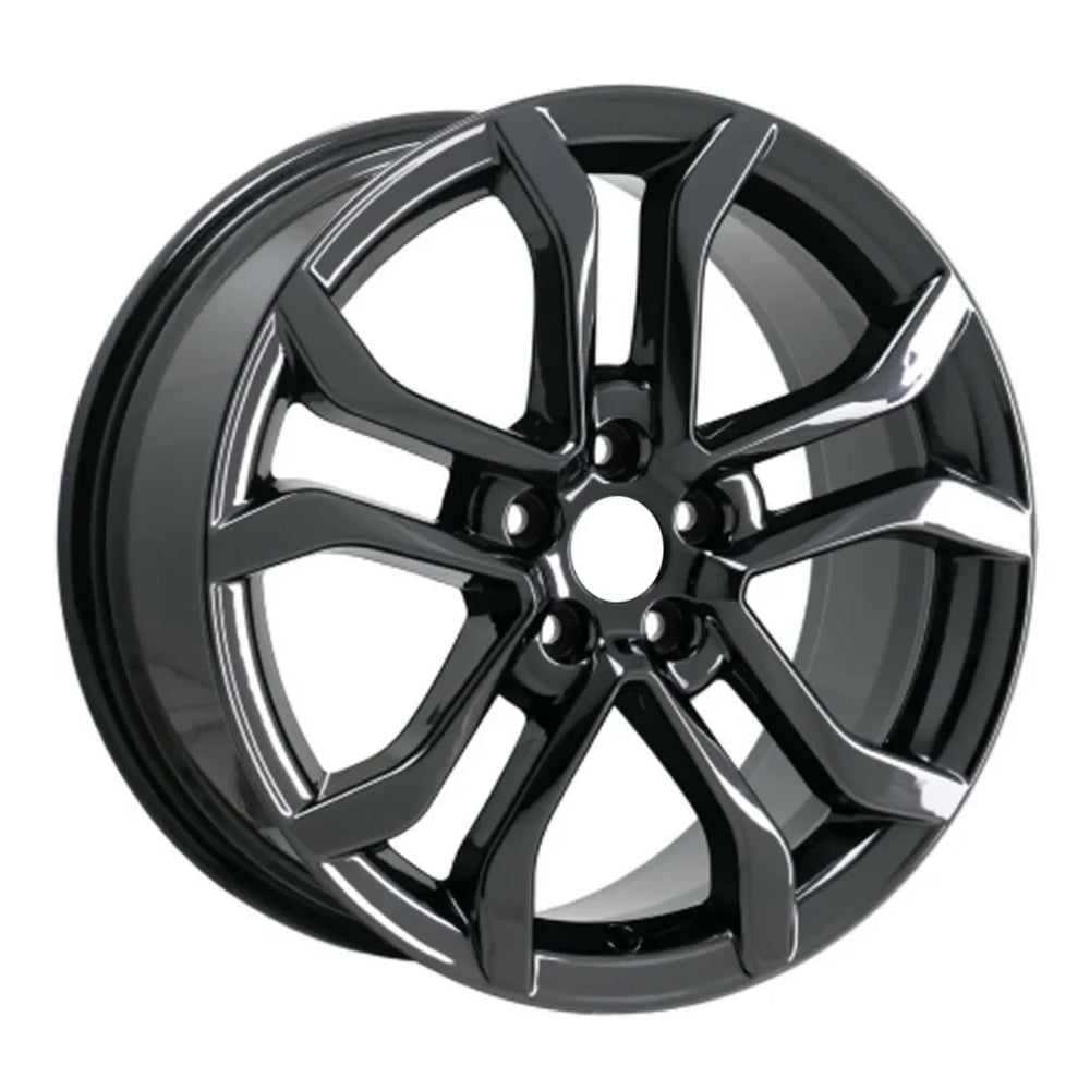 Angle view of a Black 18" Ford Fusion wheel replacement 10120 replica rim kstz1007e