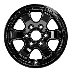17-inch Ford Bronco OEM wheel ALY10386U45. Black rim front view.