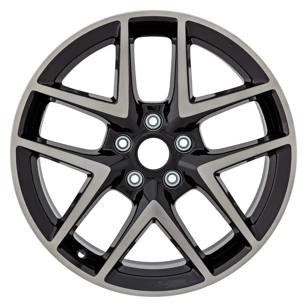Front view of a Black 18x8" Honda Civic wheel replacement 2022-2023 replica rim ALY95301U46N, 42700T20A72