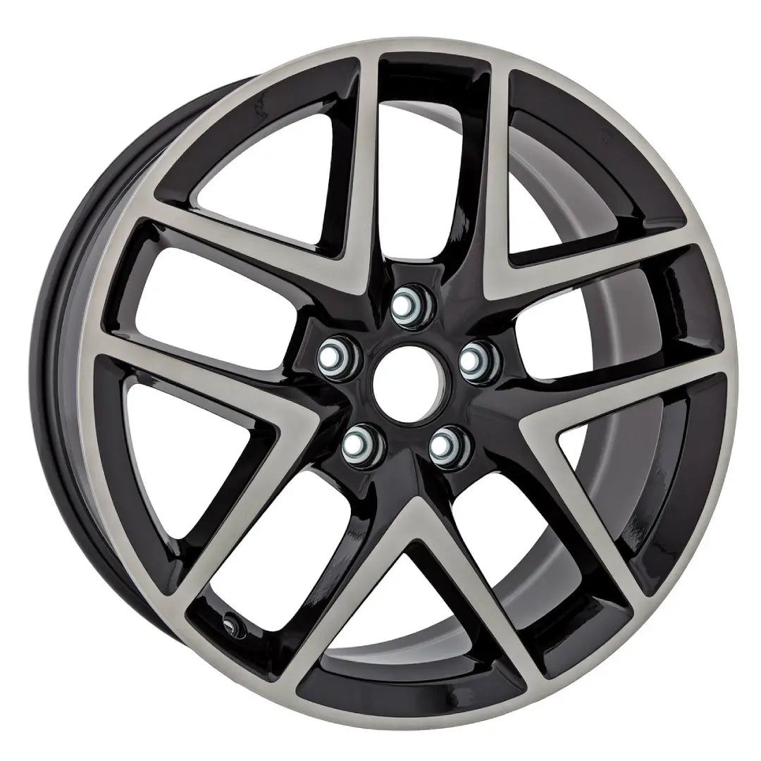 Side view of a Black 18x8" Honda Civic wheel replacement 2022-2023 replica rim ALY95301U46N, 42700T20A72