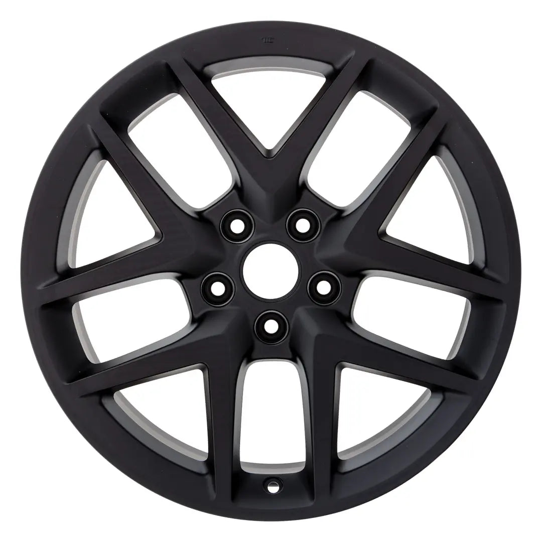Front view of a Satin Black 18x8" Honda Civic wheel replacement 2022-2023 replica rim ALY95301U47N, 42700T20A71