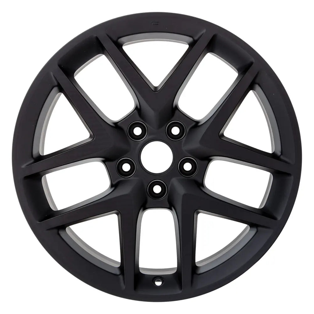 Front view of a Satin Black 18x8" Honda Civic wheel replacement 2022-2023 replica rim ALY95301U47N, 42700T20A71