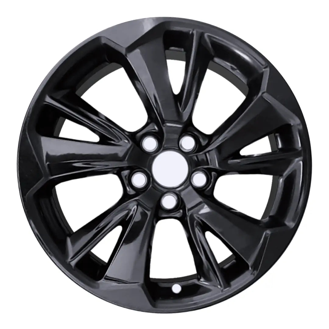 19-inch Honda Odyssey OEM wheel ALY10410U45. Black rim front view.
